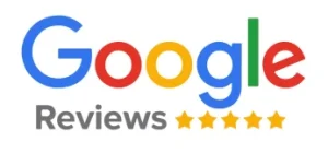 Image of Google Reviews five-star rating logo for customer testimonials