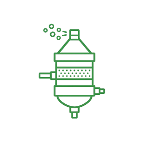 Image of air sampling cassette icon used during mold air testing